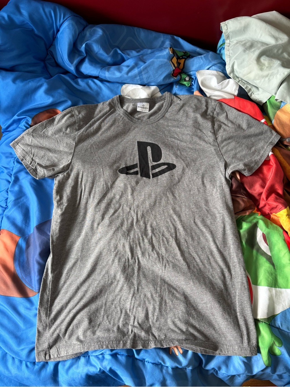 Sony PlayStation Gray Tee with Black Logo